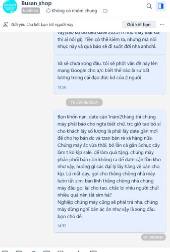 mỹ phẩm phạm hùng busan shop lừa đảo-0914179340